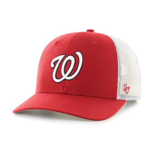 Washington Nationals '47 MLB Mesh Trucker Adjustable Snapback Hat