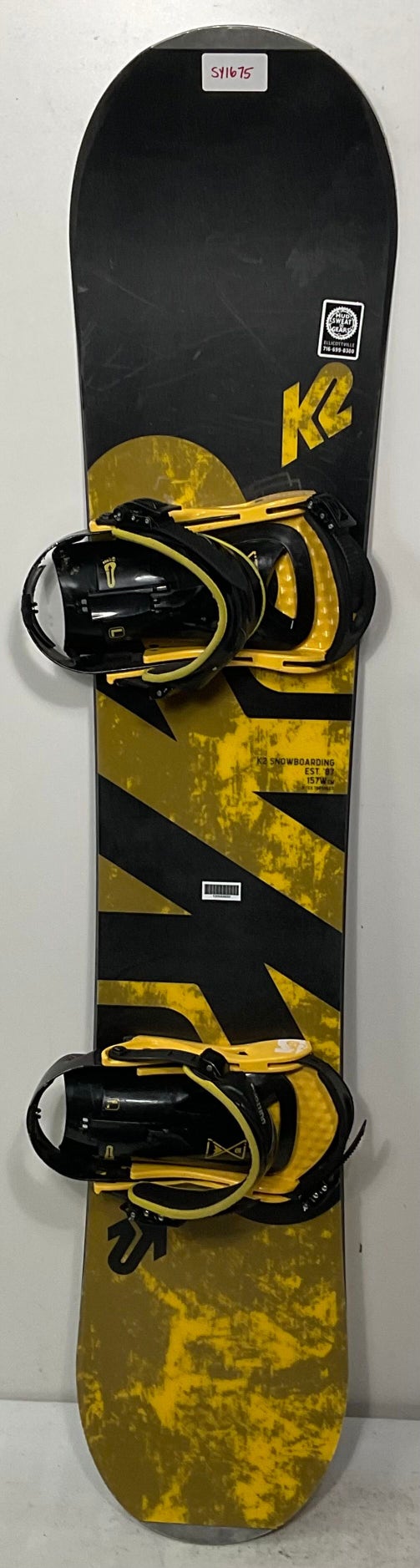Used Men's K2 157W Snowboard With Large Burton Bindings (SY1675)
