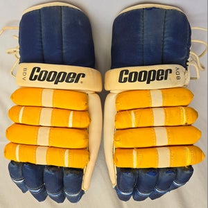 vintage Cooper BDV 13" gloves blue/yellow