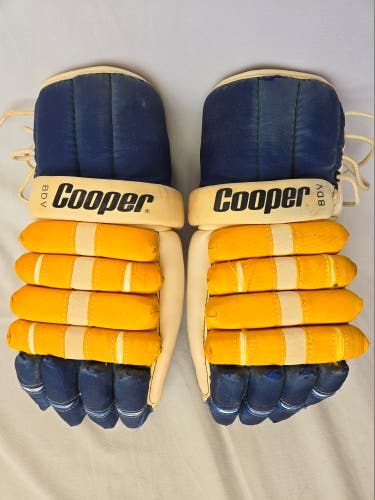 vintage Cooper BDV 13" gloves blue/yellow