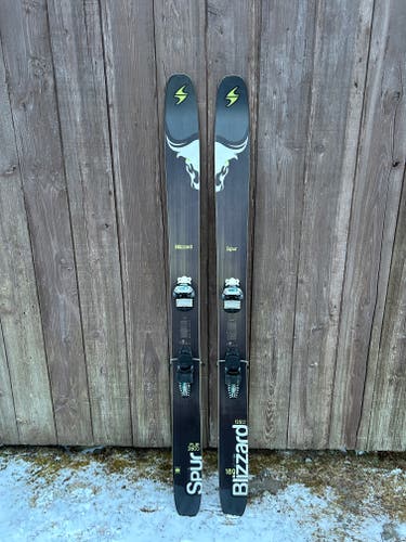 Used Blizzard 189 cm Powder Spur Skis With Marker Griffon Bindings