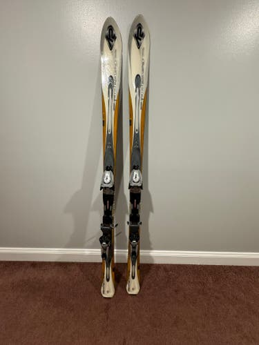 Used Unisex K2 162 cm All Mountain Escape Skis With Bindings Max Din 12