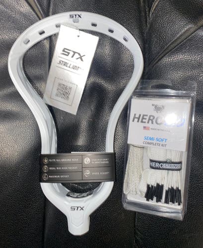 New! STX Stallion 1K Lacrosse Head w Hero 3.0 Mesh kit valued at $39.00!!