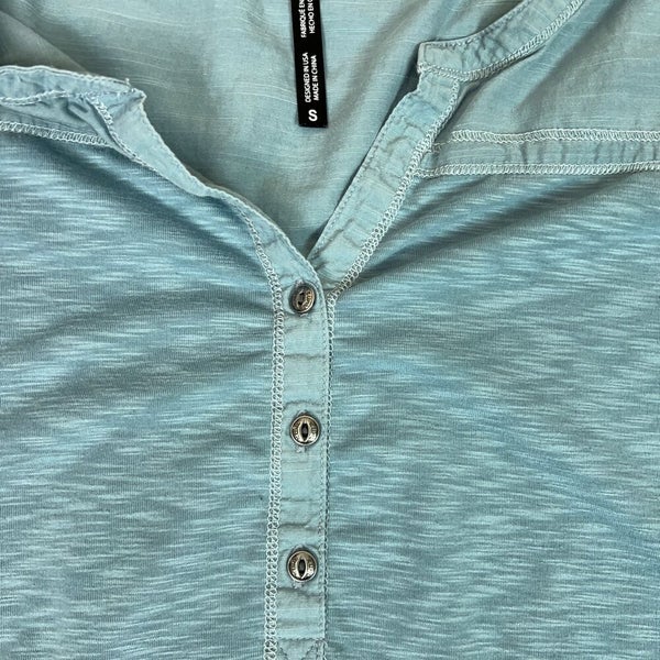 Kuhl Womens Short Sleeve Tee Shirt Knit Gray & Blue
