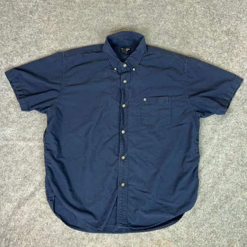 Ralph Lauren Jeans Co Mens Shirt Extra Large Navy Button Pocket Casual Classic