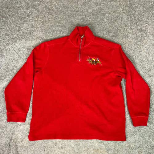 Polo Ralph Lauren Mens Sweater 2XL XXL Red Pullover Stampede Triple Pony Preppy