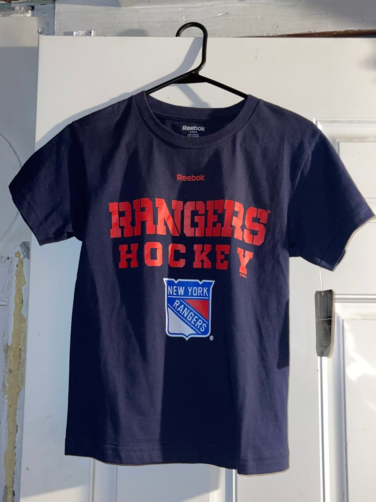 Reebok NHL New York Rangers Hockey T Shirt Youth Boys Child Size Small Brand New