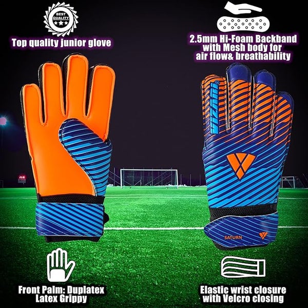 Vizari Sports Soccer Goalkeeper Gloves | Orange/Blue Size 8 | VZGL92811-8