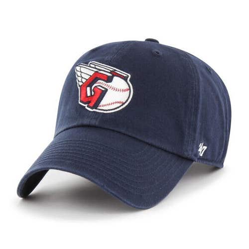 2024 Cleveland Guardians MLB '47 Logo Clean Up Adjustable Strapback Dad Cap