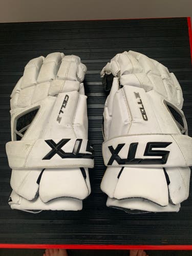 Used STX Cell IV Lacrosse Gloves 13"