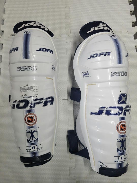 Used Jofa 5500 14" Hockey Shin Guards