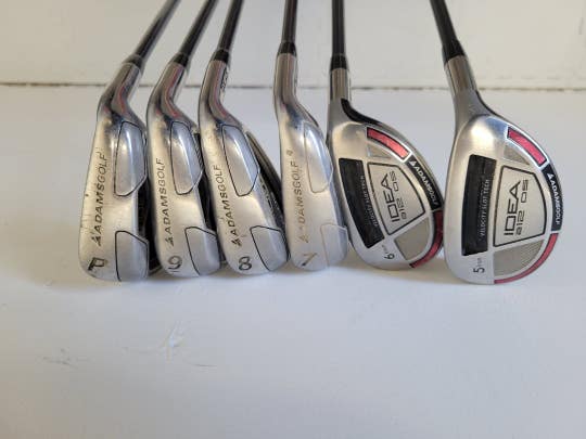 Used Adams Golf A12 Os 4i-pw Uniflex Graphite Shaft Iron Sets