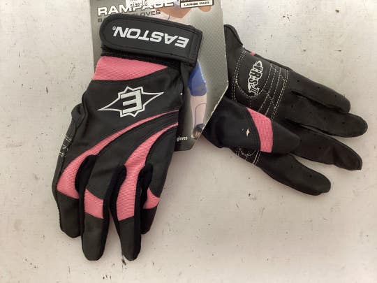 Used Easton Rampage Yth Gloves Lg Pair Batting Gloves