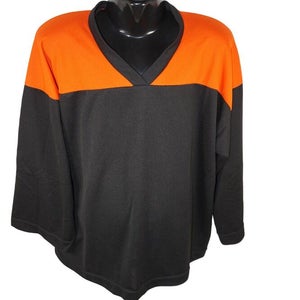 Xtreme Basics Yth S/M Black Orange Hockey Jersey - Youth Small Medium
