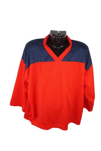 Xtreme Basics Yth S/M Red Dark Blue Hockey Jersey - Youth Small Medium