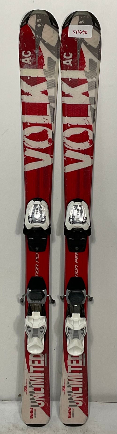 Used Kid's Volkl 120cm Skis With Marker 4.5 Bindings (SY1690)