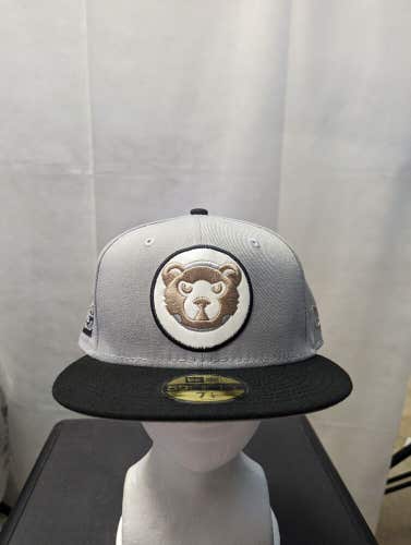 NWS Chicago Cubs Leather Logo New Era 59fifty 7 1/4 MLB