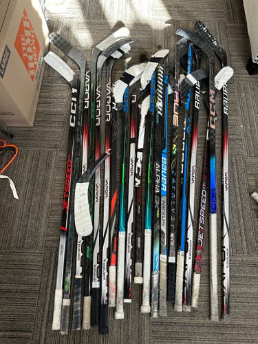 Lot of 20 Broken Hockey Sticks for Repair or Projects | Lot#Q503