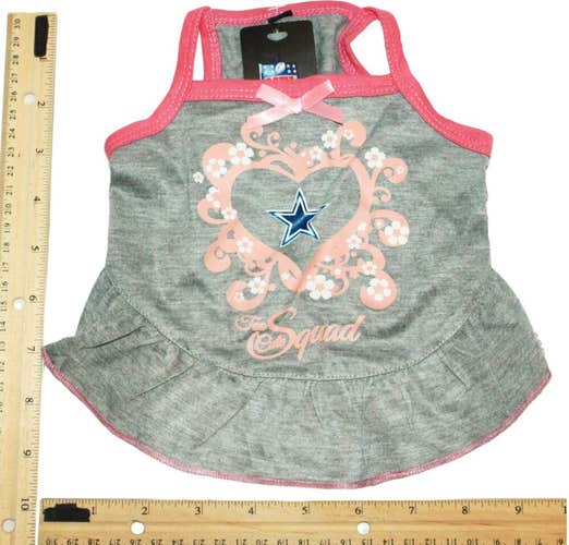 Vintage Dallas Cowboys NFL Tank Top Tee Dog XSmall - Pet Heart Jersey Dress 2015