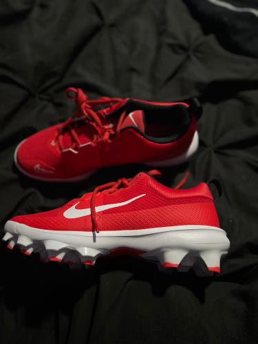 Red Men's Molded Cleats Low Top Force Zoom Trout 8