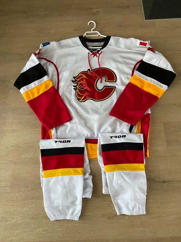 Used Calgary Flames Hockey Jersey and Socks