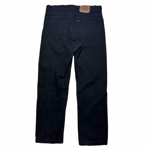 Vintage Levi's 505 Regular Fit Black Denim Jeans Made in USA Men's 34x29