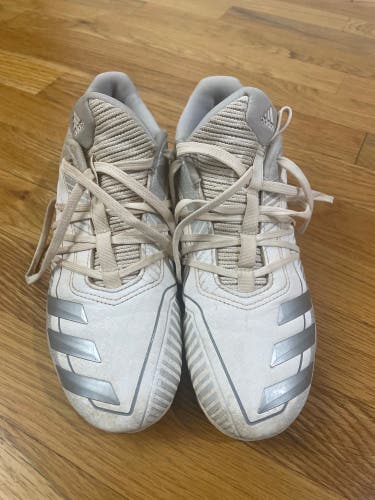White Kid's Molded Cleats Low Top