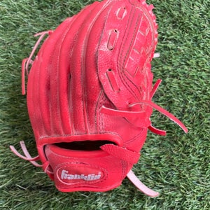 Red Used Franklin RTP Right Hand Throw Baseball Glove 9"