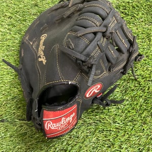 Black Used Rawlings Renegade Right Hand Throw First Base Baseball Glove 11.5"