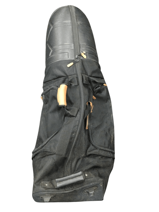Used Black Wheeled Travel Bag Soft Case Wheeled Golf Travel Bags