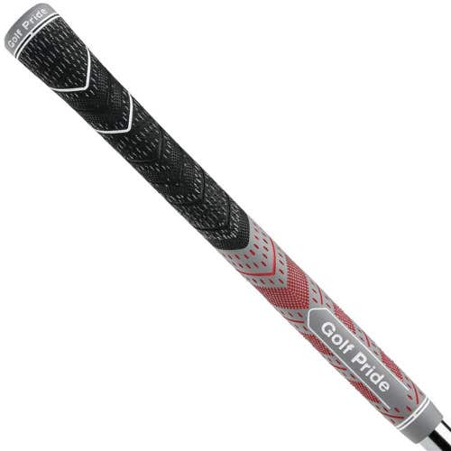 Golf Pride New Decade MCC Teams PLUS 4 Golf Grips - Gray / Red - MIDSIZE