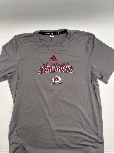 New Adidas Colorado Avalanche Team Issued Gray Men's Adidas Shirt