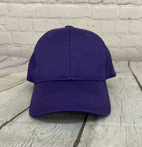 OC Sports Adult Unisex Blank Mesh OSFM Purple Strapback Cap Hat New