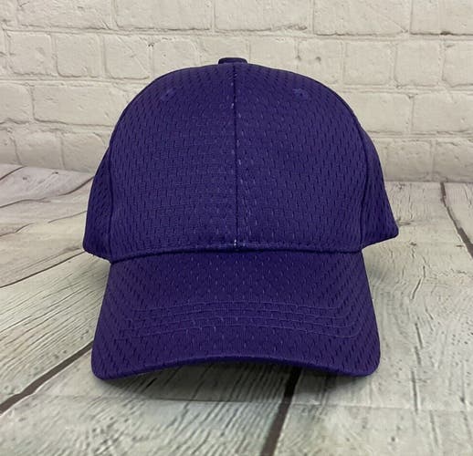 OC Sports Youth Unisex Blank Mesh OSFM Purple Strapback Cap Hat New