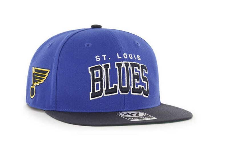 2024 St. Louis Blues '47 Captain Snapback Hat - 2 Tone Blue/Black