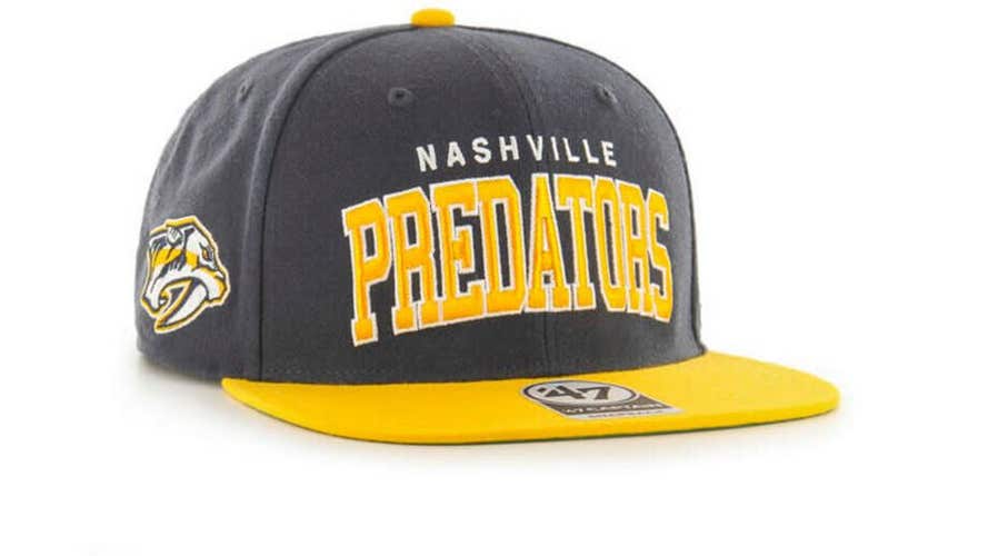 2024 Nashville Predators '47 Captain Snapback Hat - 2 Tone Black/Yellow