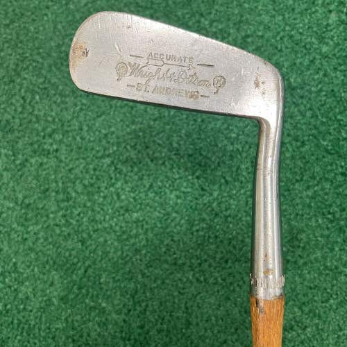 Vintage Antique Wright & Ditson Accurate St. Andrews Hickory Shaft PUTTER MRH
