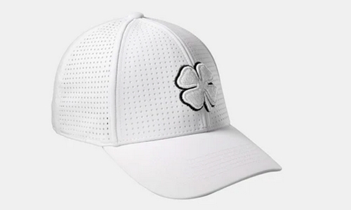 NEW Black Clover Live Lucky Perf 7 White Fitted S/M Golf Hat/Cap