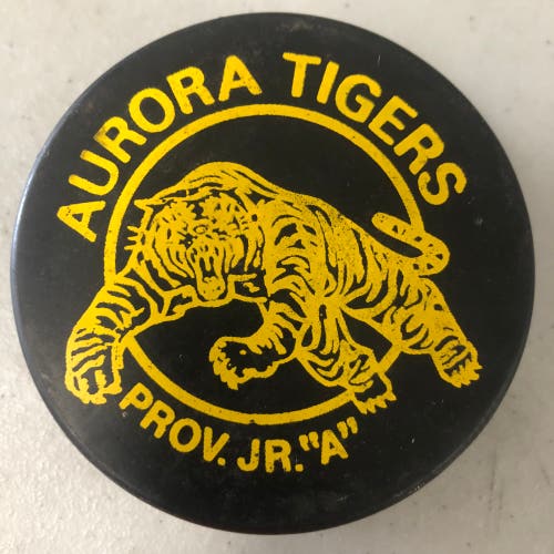 Aurora Tigers puck (OHA)