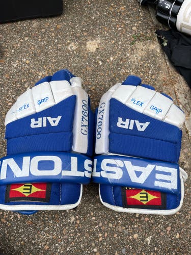Used Easton Air GX7600 Hockey Gloves Blue 12”/13”