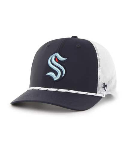 Seattle Kraken '47 Brand NHL Rope Trucker Adjustable Snapback Hat