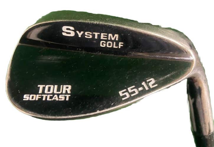 System Golf Tour Softcast Sand Wedge 55 Degrees Nice Grip RH Stiff Steel 35.5 In