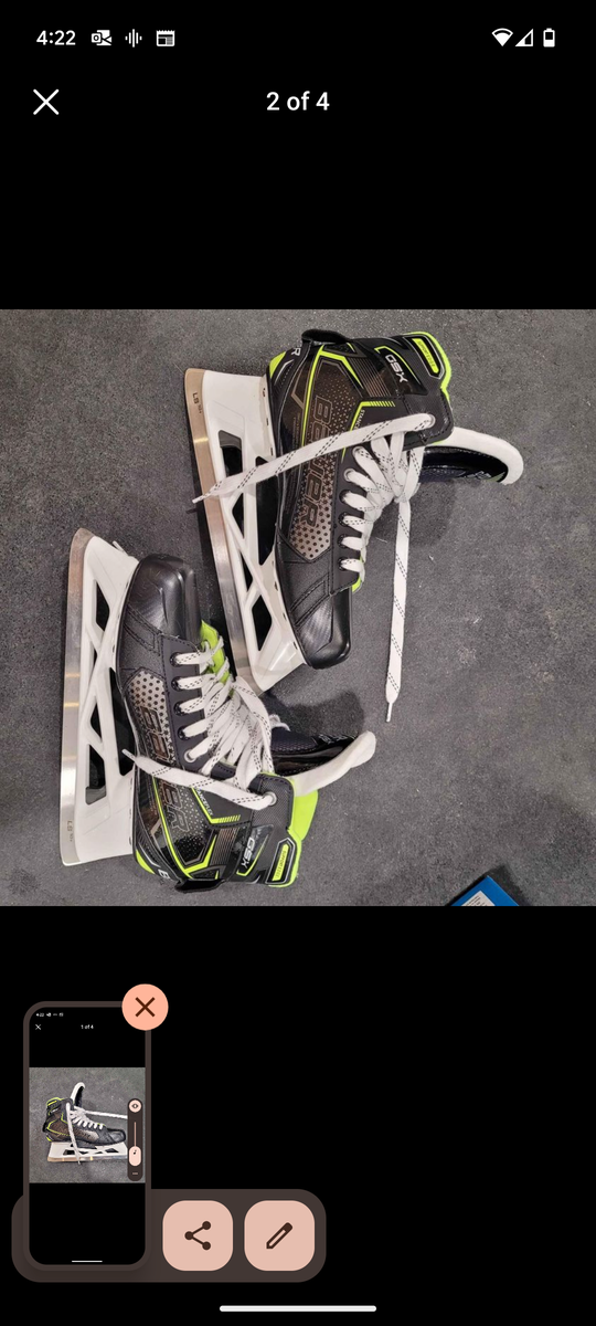 Senior New Bauer GSX Hockey Goalie Skates Regular Width 10