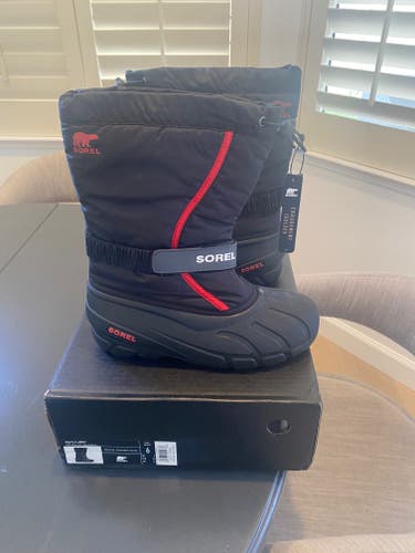 Brand New Never Worn Sorel Snow Boots Black Size Youth 6