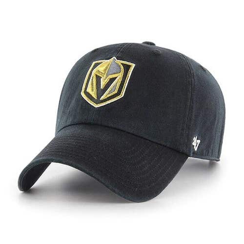 Vegas Golden Knights 47' Brand Clean Up Strapback Hat Adjustable Cap