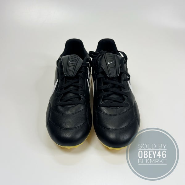Nike Premier III FG Soccer Cleats Black White-Amarillo Size 