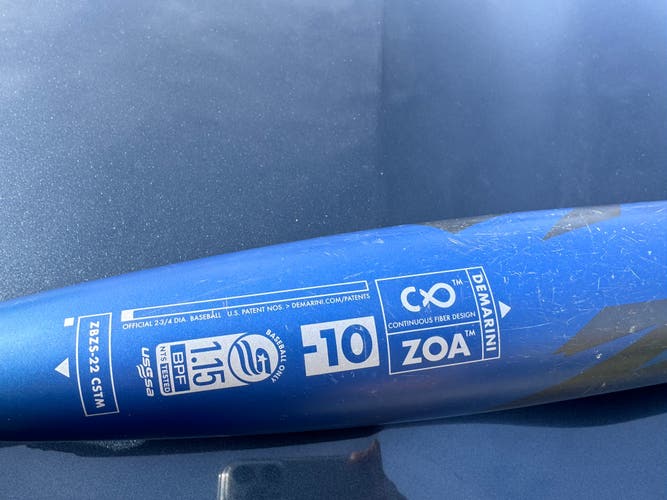 2022 Custom DeMarini Zoa 28/18 Baseball Bat