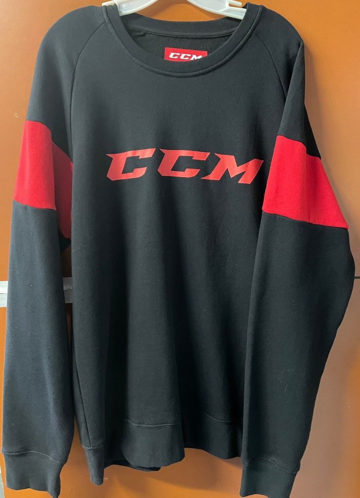 New CCM Hockey Sweatshirt Black/Red Large
