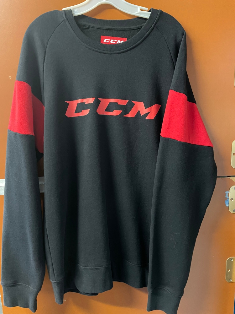 New CCM Hockey Sweatshirt Black/Red Medium
