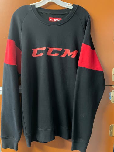 New CCM Hockey Sweatshirt Black/Red Medium